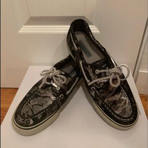 black camo women’s sperrys